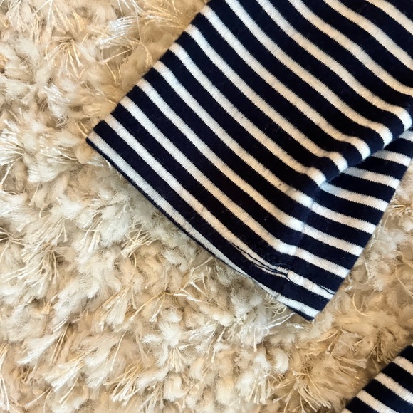 Lightweight navy striped everyday cardigan, size medium. - Picture 3 of 4